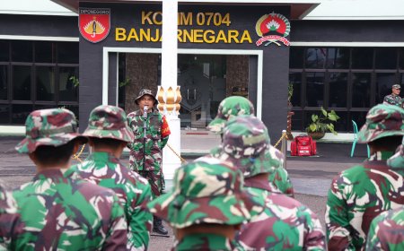 Hanmars 10 KM Uji Ketangguhan Prajurit Kodim 0704/Banjarnegara