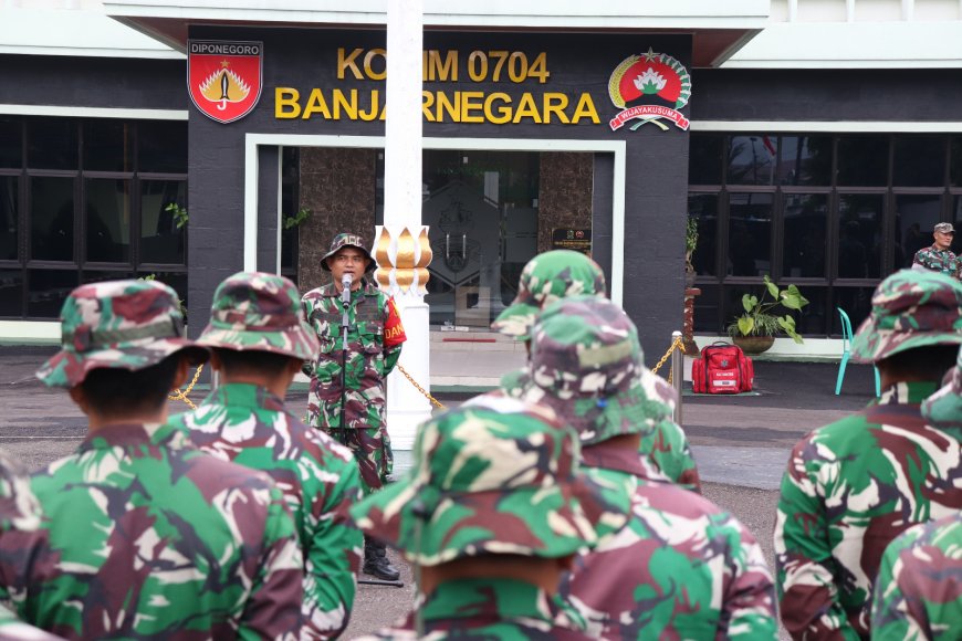 Hanmars 10 KM Uji Ketangguhan Prajurit Kodim 0704/Banjarnegara